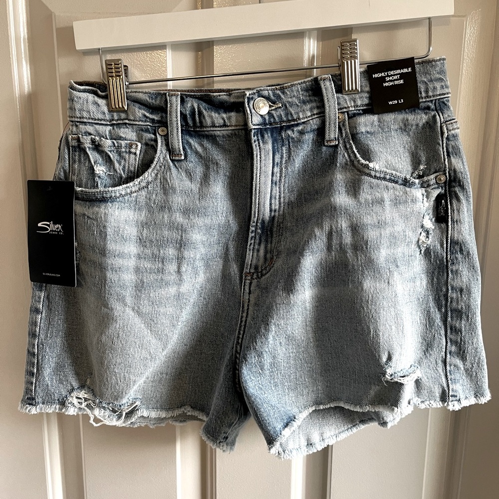 Women’s- Denim Shorts- Silver Denim- Highly Desirable